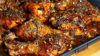 How To Make HONEY GARLIC CHICKEN DRUM STICKS [upl. by Aihgn675]