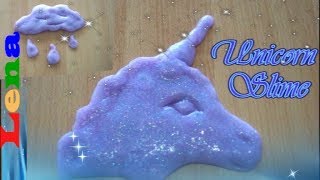 Einhorn Schleim machen 🦄 How to make a unicorn slime 🦄 как сделать Лизуна [upl. by Anaiq961]