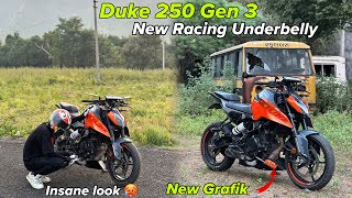 Duke 250 Gen 3 New Underbelly 🤩  insane Look 🥵  Racing Underbelly [upl. by Shank]