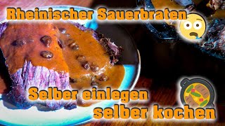 🔥 Rheinischer SAUERBRATEN selber einlegen und kochen Der Klassiker aus dem Dutch Oven 🥘 [upl. by Alcine]