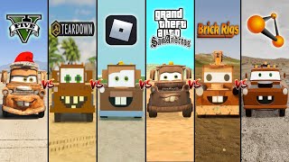 GTA 5 Tow Mater vs Teardown vs Roblox vs BeamNG drive vs GTA SA vs Brick Rigs  WHICH IS BEST [upl. by Dleifniw900]