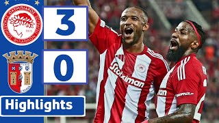 Olympiacos vs Sporting braga 3 0   HIGHLIGHTS  UEFA EUROPA LEAGUE [upl. by Zetrom]