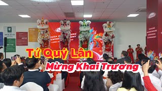 Biểu diễn 4 lân mừng khai trương Trống Hội đánh sôi động làm ngày khai trương thêm rộn rạng [upl. by Bowlds]