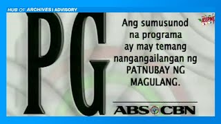 ABSCBN 2000 PG Advisory with voiceover [upl. by Prichard]