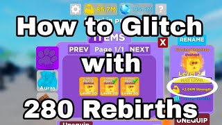 How to Glitch with 280 Rebirths  Muscle Legends Tutorial OP Glitched Pets [upl. by Razec]