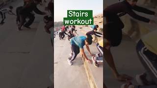 Stairs workout ￼￼ Outdoor training  Strength workout  strength workout stairs  cardio workout [upl. by Rhody]