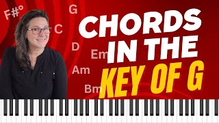 Key of G How to Form and Play Chords on Piano for beginners Piano Tutorial [upl. by Sarnoff300]