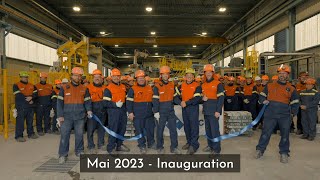 LAluminerie Alcoa de Deschambault inaugure la nouvelle chaîne de petits lingots [upl. by Brighton975]