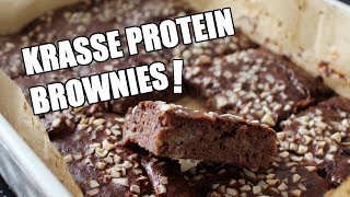 SCHOKOBANANEN PROTEIN BROWNIES  DAS EINFACHSTE REZEPT FÜR FAULE 😂 [upl. by Eniledgam738]