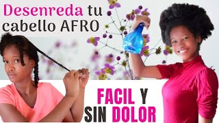 Como desenredar tu cabello AFRO fácil sin dolor y caida👌 [upl. by Madid501]