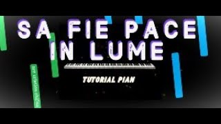 Sa Fie Pace In Lume  Evenu Shalom Alechem TUTORIAL PIAN [upl. by Desimone]