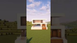 Simple Minecraft Modern 🏠 House Tutorial minecraft shorts builds cinematics timelapse [upl. by Amalle]