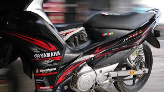 Pemasangan Striping Jupiter Z Robot  Modifikasi  Otomotif [upl. by Jablon]