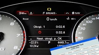 Audi A6 C7 lap timer boost gauge oil temperature [upl. by Atinauq]