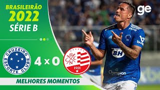 CRUZEIRO 4 X 0 NÁUTICO  MELHORES MOMENTOS  26ª RODADA BRASILEIRÃO SÉRIE B 2022  geglobo [upl. by Mychal]