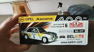 Opel Ascona 400 124 scale modelkit from Belkits [upl. by Tamiko742]