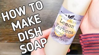 HOW TO MAKE LIQUID SOAP  MAKING DIY DISH SOAP [upl. by Ralf]