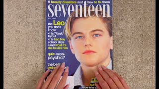 💙 whisper ASMR 90s teen magazine  lets flip through together 💕  May 1998 Leonardo Dicaprio 💙 [upl. by Hugibert]