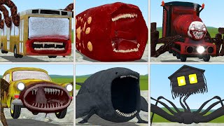 CHOO CHOO CHARLES vs CAR EATER vs TRAIN EATER vs THOMAS THE TRAIN vs BUS EATER in Garrys Mod [upl. by Leamse]