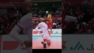 A unique chest serve reception by Earvin Ngapeth 🥶 epicvolleyball volleyballworld volleyball [upl. by Anatnahs]