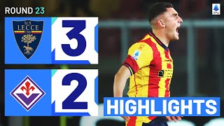 LECCEFIORENTINA 32  HIGHLIGHTS  Unreal scenes as Lecce comeback  Serie A 202324 [upl. by Notniuq]