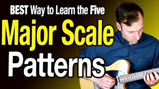 MAJOR SCALE Guitar Patterns  How to REALLY know them [upl. by Ilime]