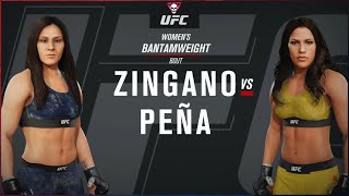 Zingano vs Pena UFC Womens Bantamweight Bout Simulation 071024 [upl. by Ketchan553]