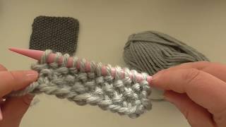 learn to knit  Moss stitch UK [upl. by Annaeg]