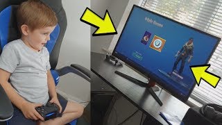 TRUMAnn Gives His 4 Year Old Kid NEW Royale Bomber Fortnite Skin amp More [upl. by Kono]