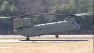 Boeing CH47F Chinook Takeoff AVL [upl. by Inhoj932]