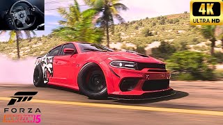 Dodge Charger SRT Hellcat Redeyes WidebodyForza Horizon 5GameplayLogitech Pro Sim Racing [upl. by Eelnayr]