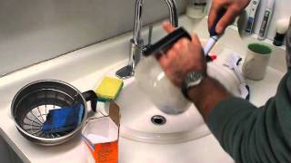 How to clean a commercial coffee decanter pot [upl. by Tzong]