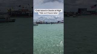 Crab Island in Destin Florida at High Tide vs 2 hours later destin florida TaylorSwift [upl. by Barhos96]