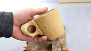 Making Wooden Cup \Woodworking shorts [upl. by Wright]