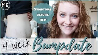 4 Week BUMPDATE  Symptoms before BFP  How I knew I was Pregnant  How Im feeling [upl. by Akenahs850]