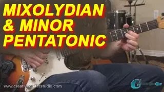 IMPROVISATION Combining Mixolydian amp Minor Pentatonic [upl. by Poole]