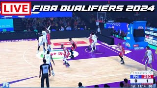 GILAS PILIPINAS vs GEORGIA  FIBA Mens Olympic Qualifying Tournament 2024  LIVE Score [upl. by Neeron]