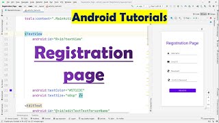 Create Registration page to demonstration of Basic widgets available in android  Aparna Jagtap [upl. by Nosdrahcir]