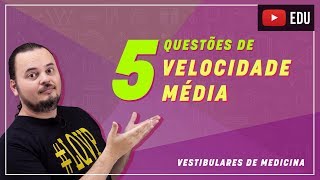 Velocidade Escalar Média  Cinemática  Questões Resolvidas  MED 002 [upl. by Newcomer]