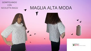 Maglia ALTA MODA con collo a ciambella 🍩 [upl. by Hildy]