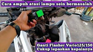 cara mengganti flasher sein vario 125 [upl. by Adile]