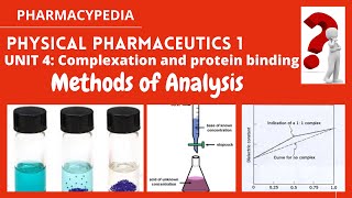 METHODS OF ANALYSIS  UNIT 4  COMPLEXATION  PHYSICAL PHARMACEUTICS 1 BPHARM  3rd SEMESTER [upl. by Brewer722]