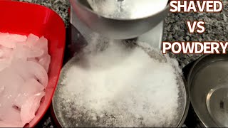 TUTORIAL POWDERY VS SHAVED  Request 809  iceeating asmreating [upl. by Nyllewell]