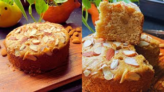 No Oven Eggless Almond Cake recipe No Maida Almond CakeAlmond Cake In Cooker [upl. by Louella]