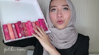 Wardah Intense Matte Lipstick Review amp Swatches  Fathi Nrm [upl. by Gower]