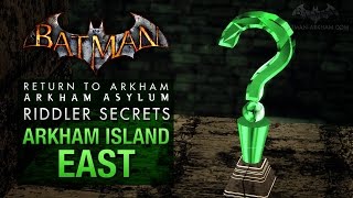 Batman Return to Arkham Asylum  Riddlers Challenge  Arkham Island East All Collectibles [upl. by Dniren]