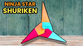 How To Make a Three Pointed Ninja Star  Paper Naruto Triangular Shuriken Origami Ninja Star [upl. by Telrats]