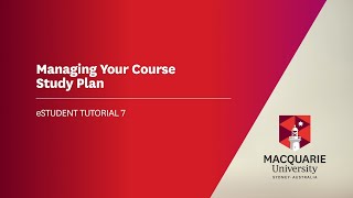 eStudent Tutorial 07 – Managing Your Course Study Plan [upl. by Carissa]