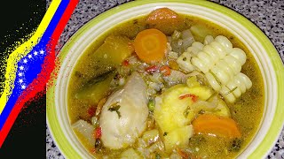 RECETA  SANCOCHO VENEZOLANO FÁCIL  SOPA DE POLLO 🥣🥬🥕🧅 [upl. by Norraj]