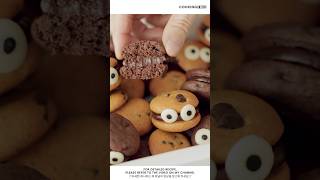 할로윈 귀요미 샌드 쿠키 가나슈 초콜릿칩 쿠키 Halloween Ganache Chocolate Chip Cookies Shorts Baking [upl. by Greenman]